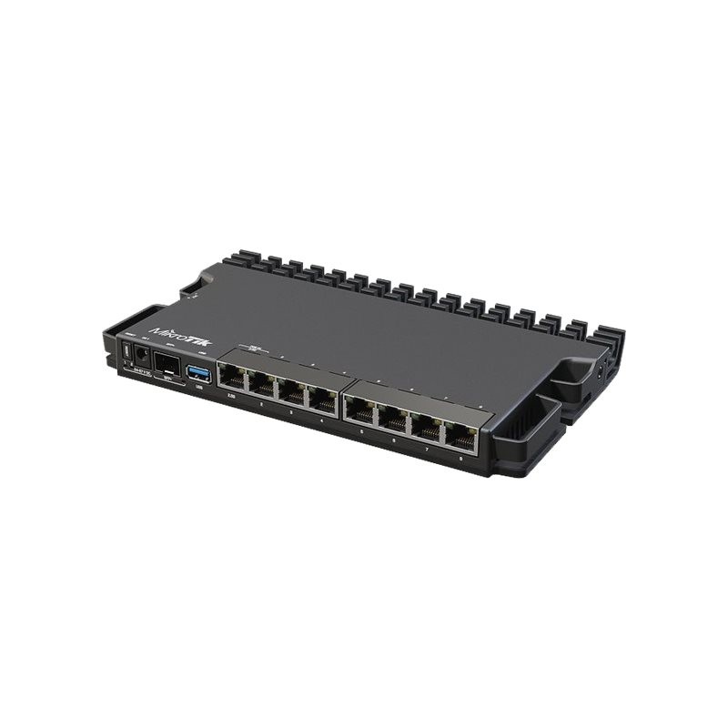 MikroTik Wired Ethernet Router RB5009UG+S+IN, Quad core 1.4 GHz CPU, 1xSFP+, 7xGigabit LAN, 1x2.5G LAN, 1xUSB, Can be powered in