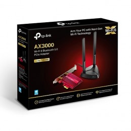 TP-LINK | TX3000E | AX3000 Wi-Fi 6 Bluetooth 5.0 PCIe Adapter | 2.4GHz/5GHz | Antenna type 2xHigh-Gain External Antennas | 574+2