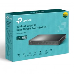 TP-LINK | 10-Port Gigabit Easy Smart Switch with 8-Port PoE+ | TL-SG1210MPE | Web managed | Desktop | Power supply type External