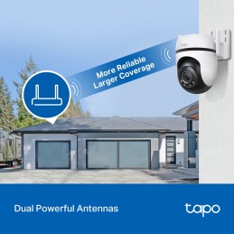 TP-LINK | Pan/Tilt Security Wi-Fi Camera | Tapo C520WS | Dome | 4 MP | 3.18 mm/F1.6 | IP66 | H.264 | MicroSD, up to 512 GB