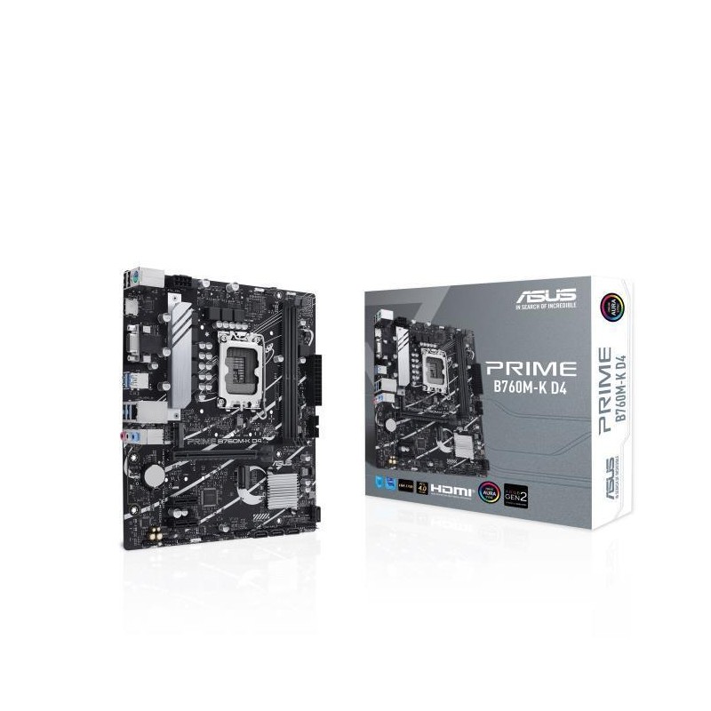 Mainboard|ASUS|Intel B760 Express|LGA1700|Micro-ATX|Memory DDR4|Memory slots 2|2xPCI-Express 4.0 1x|1xPCI-Express 4.0 16x|2xM.2|