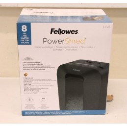 SALE OUT. Fellowes Shredder LX45 black | Cross-Cut | LX45 | Black | Paper shredding | Credit cards shredding | DAMAGED PACKAGING