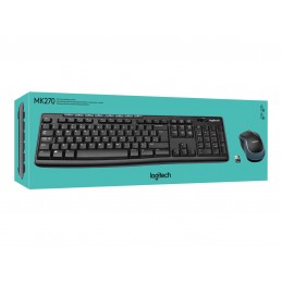 Logitech MK270 | Keyboard and Mouse Set | Wireless | US | Black