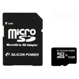 Silicon Power | 16 GB | MicroSDHC | Flash memory class 10 | SD adapter