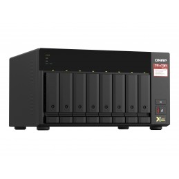 QNAP | 8-Bay QTS and QuTS hero NAS | TS-873A-8G | Up to 8 HDD/SSD Hot-Swap | AMD Ryzen | Ryzen V1500B Quad-Core | Processor freq