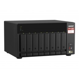 QNAP | 8-Bay QTS and QuTS hero NAS | TS-873A-8G | Up to 8 HDD/SSD Hot-Swap | AMD Ryzen | Ryzen V1500B Quad-Core | Processor freq