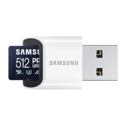 Samsung | MicroSD Card with Card Reader | PRO Ultimate | 512 GB | microSDXC Memory Card | Flash memory class U3, V30, A2