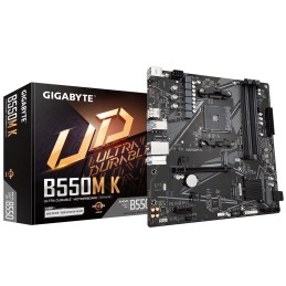 Gigabyte | B550M K 1.0 M/B | Processor family AMD | Processor socket AM4 | DDR4 DIMM | Memory slots 4 | Supported hard disk driv