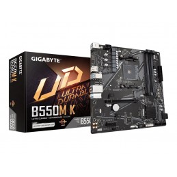 Gigabyte | B550M K 1.0 M/B | Processor family AMD | Processor socket AM4 | DDR4 DIMM | Memory slots 4 | Supported hard disk driv