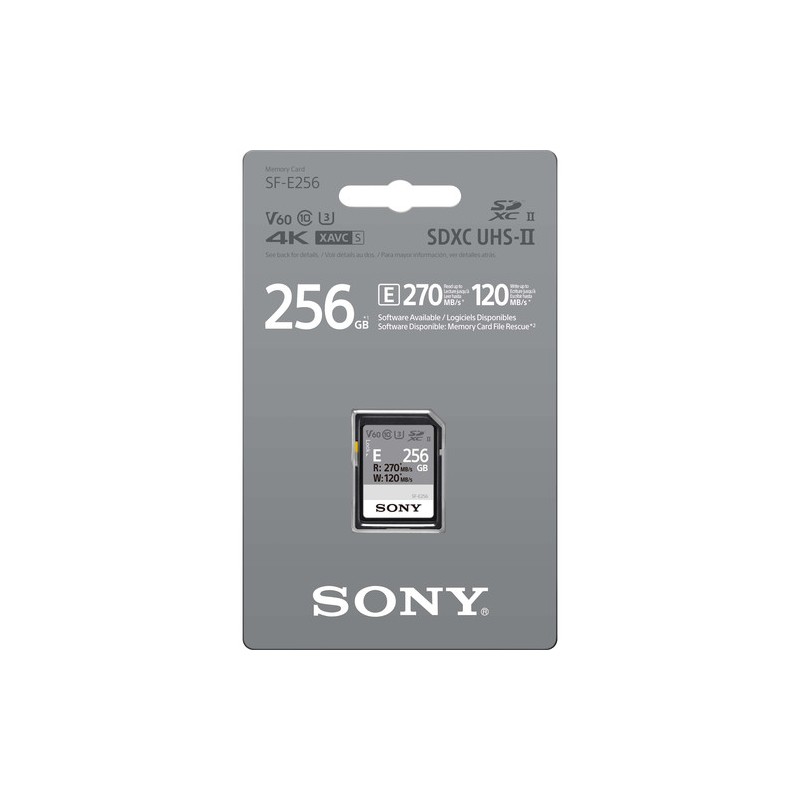 Sony | SF-E Series UHS-II SDXC Memory Card | SF-E256 | 256 GB | SDXC | Flash memory class 10