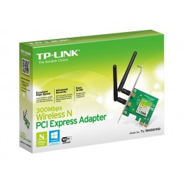 TP-LINK TL-WN881ND PCI Express Adapter, 2.4GHz, 802.11n, 300Mbps, 1xDetachable antenna 2dBi