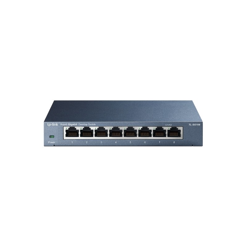 TP-LINK | Switch | TL-SG108 | Unmanaged | Desktop | Gigabit Ethernet (copper) ports quantity 8 | Power supply type External | 36