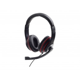 Gembird | Stereo headset | MHS-03-BKRD | On-Ear | Built-in microphone | 3.5 mm