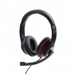 Gembird | Stereo headset | MHS-03-BKRD | On-Ear | Built-in microphone | 3.5 mm