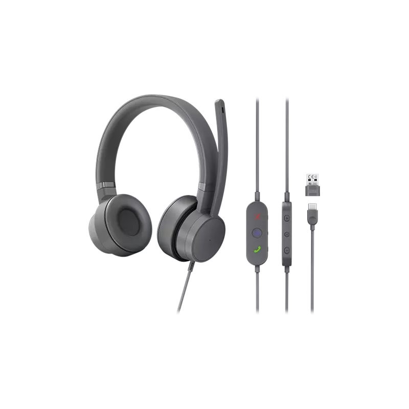 Lenovo | Go Wired ANC Headset | Over-Ear | Built-in microphone | USB Type-C