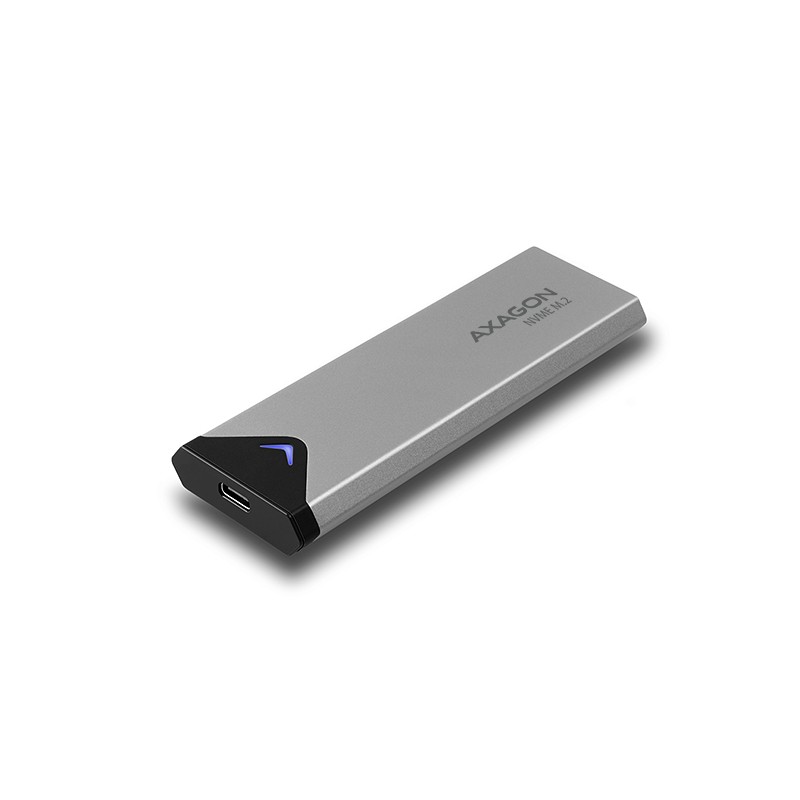 AXAGON External SuperSpeed+ USB-C metal box for M.2 NVMe SSD disks having sizes of up 42 to 80 mm