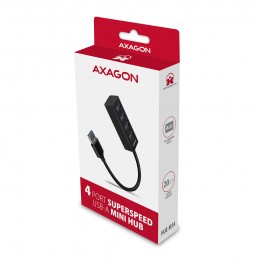 AXAGON Miniature metal four-port USB 3.2 Gen 1 hub | HUE-M1A