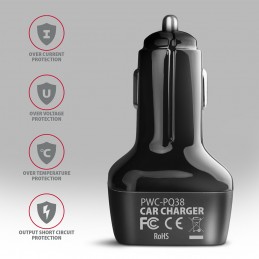 AXAGON Dual car charger, 38W | PWC-PQ38