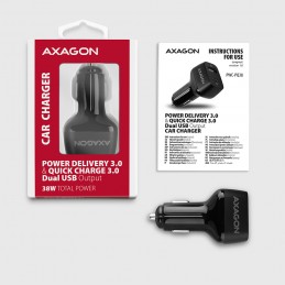 AXAGON Dual car charger, 38W | PWC-PQ38