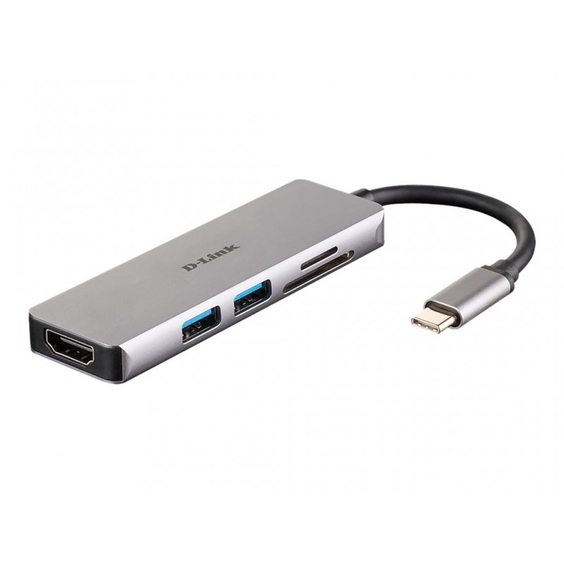 D-Link | 5-in-1 USB-C Hub with HDMI and SD/microSD Card Reader | DUB-M530 | USB Type-C