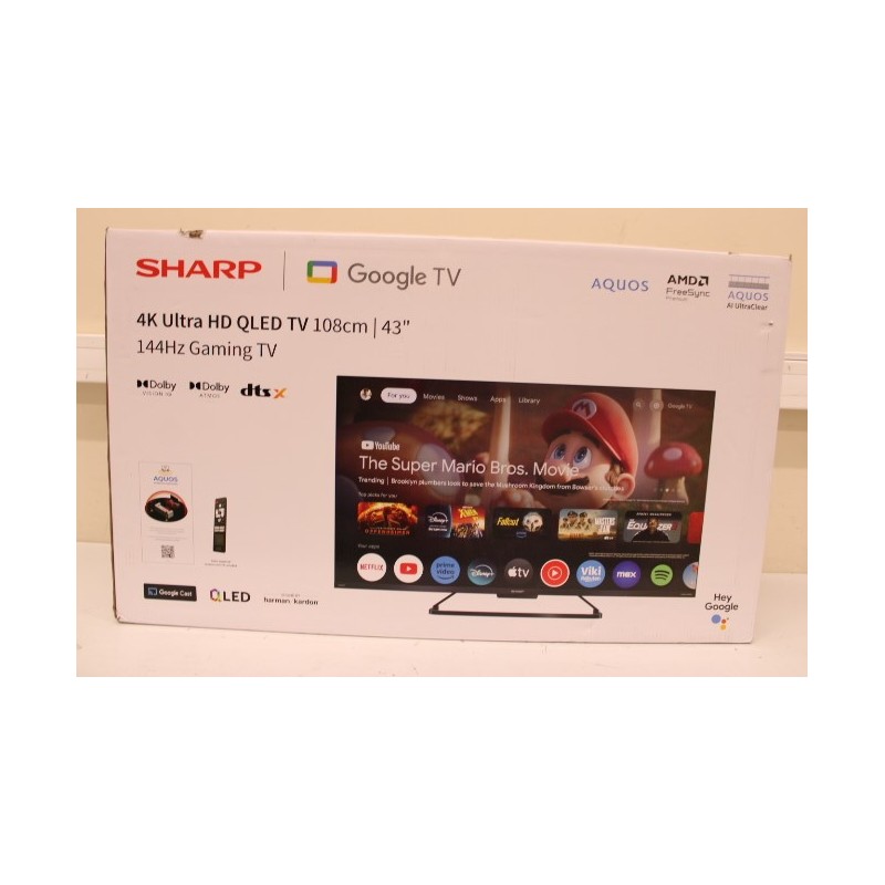 Sharp | 43GR8265E | 43" | Smart TV | Google TV | 4K Ultra HD | DAMAGED PACKAGING