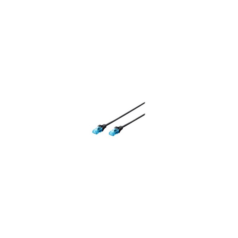 Patch Cord | DK-1512-005/BL | 2x RJ45 (8P8C) connectors. Structure: 4 x 2 AWG 26/7, twisted pair. Boots with kink protection, st