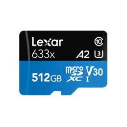 Lexar | High-Performance 633x | UHS-I | 512 GB | MicroSDXC | Flash memory class 10