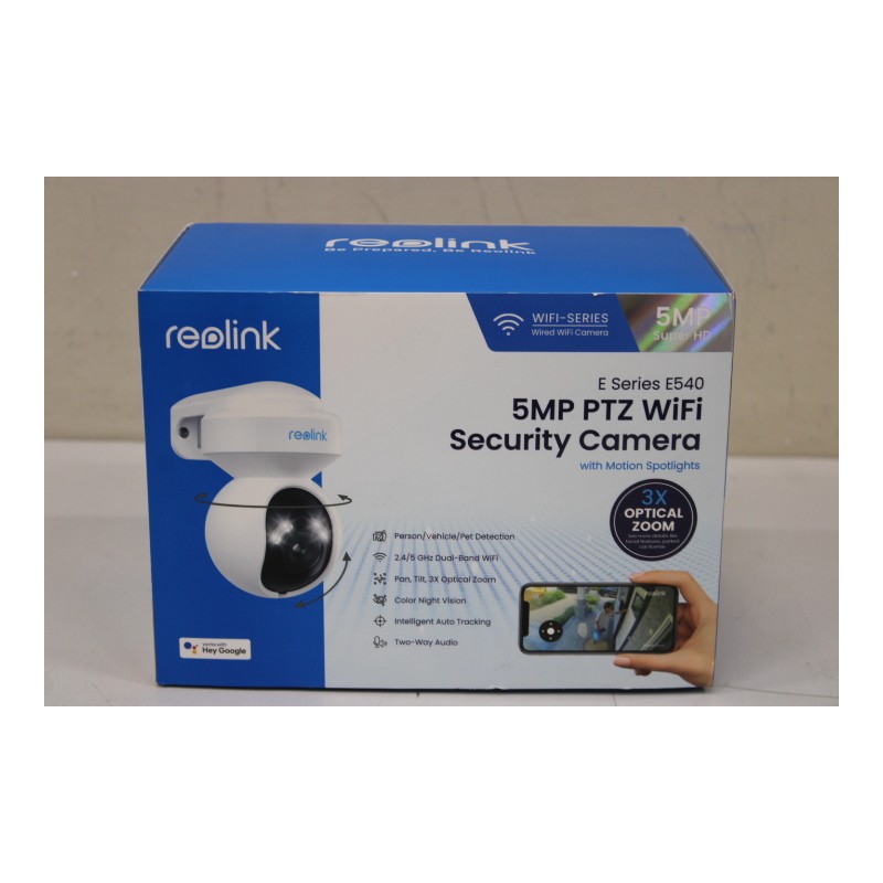 SALE OUT. Reolink E Series E540 Smart 5MP PTZ WiFi Camera with Motion Spotlights, White | Reolink | Smart WiFi Camera with Motio