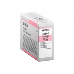 Epson T85060N ink, Light magenta | Epson Epson | C13T85060N | Epson T8506 - vivid light magenta - original - ink cartridge | Ink