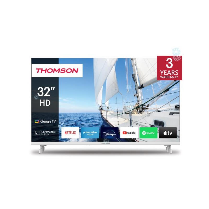 TV Set|THOMSON|32"|Smart/HD|1366x768|Wireless LAN|Bluetooth|Google TV|White|32HG2S14W