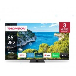 TV Set|THOMSON|55"|4K/Smart|3840x2160|Wireless LAN|Bluetooth|Google TV|Black|55UG5C14