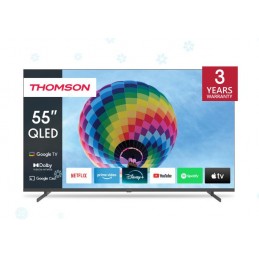 TV Set|THOMSON|55"|4K/Smart|QLED|3840x2160|Wireless LAN|Bluetooth|Google TV|Dark Grey|55QG4S14