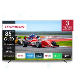 TV Set|THOMSON|85"|4K/Smart|QLED|3840x2160|Wireless LAN|Bluetooth|Google TV|Black|85QG7S14