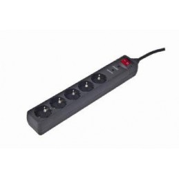 Surge Protector SPG5-C-15/ 4.5 m/ 5 Sockets/ Black