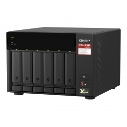 QNAP | 6-Bay QTS and QuTS hero NAS | TS-673A-8G | Up to 6 HDD/SSD Hot-Swap | AMD Ryzen | Ryzen V1500B Quad-Core | Processor freq