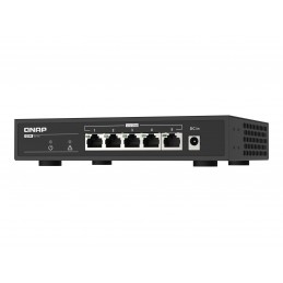 QNAP | 5 port 2.5Gbps Auto Negotiation (2.5G/1G/100M) | QSW-1105-5T | Unmanaged | Desktop | Gigabit Ethernet (copper) ports quan