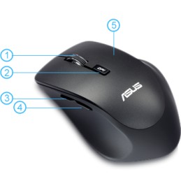 Asus | WT425 | Wireless Optical Mouse | wireless | Black, Charcoal