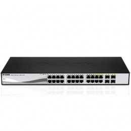 D-LINK DGS-1210-20, Gigabit Smart Switch with 16 10/100/1000Base-T ports and 4 Gigabit MiniGBIC (SFP) ports, 802.3x Flow Control