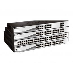 D-LINK DGS-1210-20, Gigabit Smart Switch with 16 10/100/1000Base-T ports and 4 Gigabit MiniGBIC (SFP) ports, 802.3x Flow Control