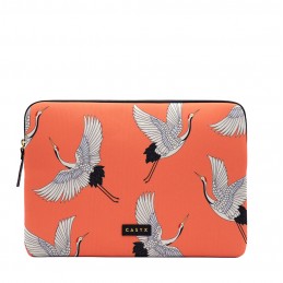 Casyx | SLVS-000006 | Casyx for MacBook | Fits up to size 13 /14 " | Sleeve | Coral Cranes | Waterproof