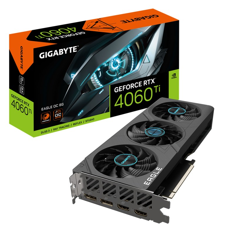 Gigabyte GeForce RTX 4060 Ti EAGLE OC 8G | NVIDIA | 8 GB | GeForce RTX 4060 Ti | HDMI ports quantity 2 | PCI-E 4.0