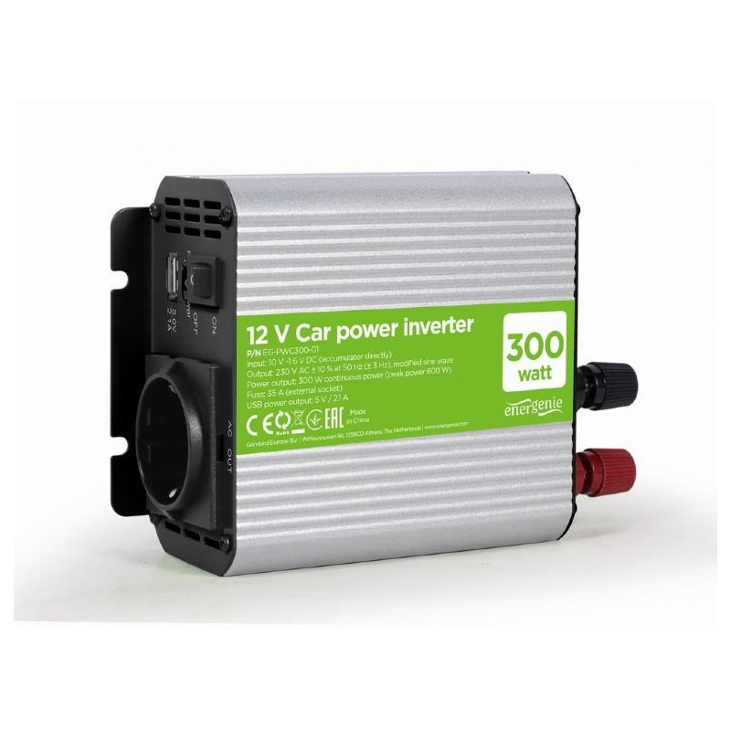 POWER INVERTER CAR 12V 300W/EG-PWC300-01 GEMBIRD