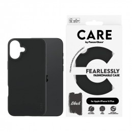 CARE by PanzerGlass Case Fashion | Back protection | Apple | iPhone 16 Plus | Recycled plastic | Black