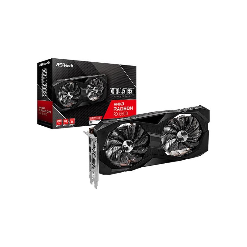 Graphics Card|ASROCK|AMD Radeon RX 6600|8 GB|GDDR6|128 bit|PCIE 4.0 16x|GPU 1626 MHz|Dual Slot Fansink|1xHDMI|3xDisplayPort|RX66