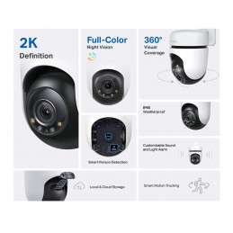 TP-LINK Pan/Tilt Security Wi-Fi Camera | Tapo C510W | Dome | 3 MP | 3.9mm | IP65 | H.264 | MicroSD, up to 512 GB