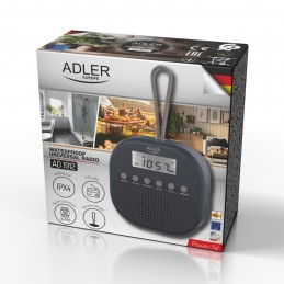 Adler | Waterproof universal radio | AD 1912 | Alarm function | Black