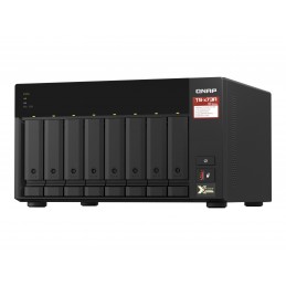 QNAP | 8-Bay QTS and QuTS hero NAS | TS-873A-8G | Up to 8 HDD/SSD Hot-Swap | AMD Ryzen | Ryzen V1500B Quad-Core | Processor freq