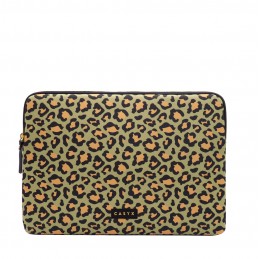 Casyx | SLVS-000005 | Casyx for MacBook | Fits up to size 13 /14 " | Sleeve | Olive Leopard | Waterproof