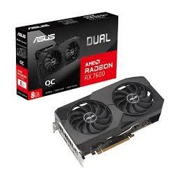 Graphics Card|ASUS|AMD Radeon RX 7600|8 GB|GDDR6|128 bit|PCIE 4.0 8x|Two and Half Slot Fansink|1xHDMI|3xDisplayPort|DUAL-RX7600-