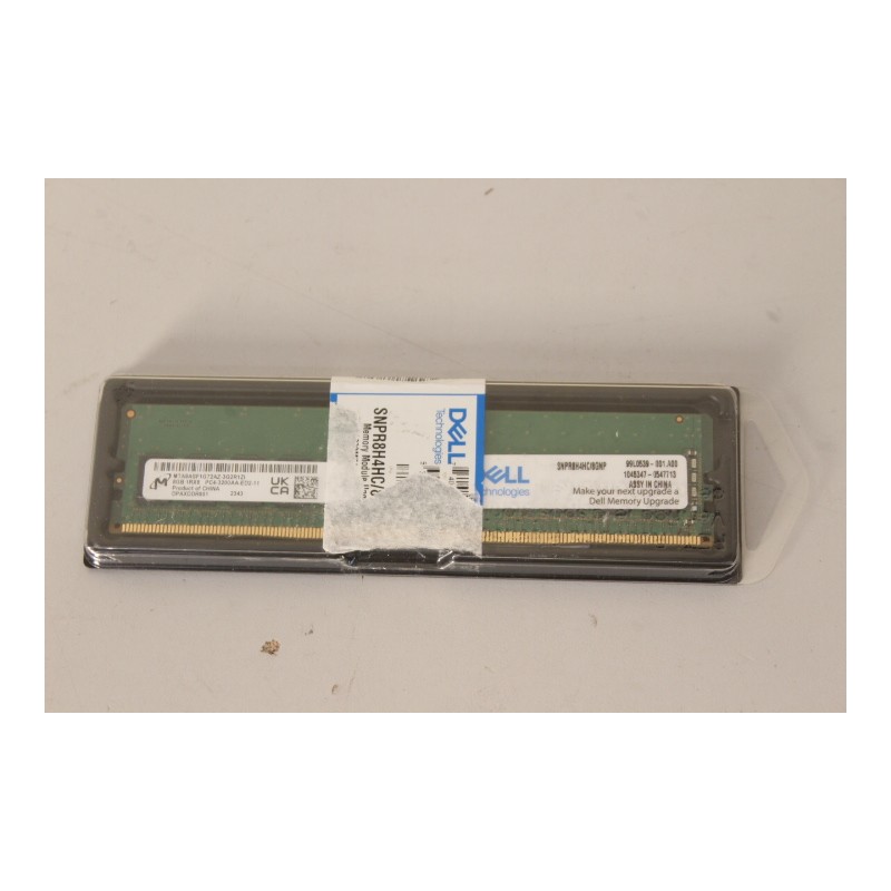 SALE OUT. Dell Memory Upgrade - 8GB -1RX8 DDR4 UDIMM 3200MHz MT/s ECC- SNS only / UNPACKED | Dell | 8 GB | DDR4 | 3200 MHz | PC/